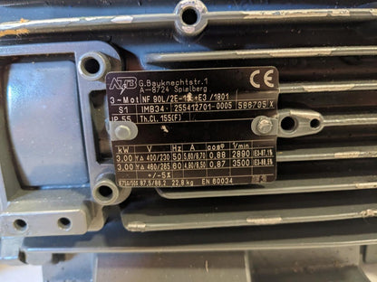 ATB MOTORS GEAR MOTOR 3 PHASE 2/4 POLE 460/266V .33/.57A AC 3 PH-MTR BSRG4