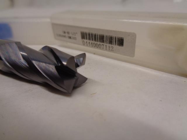 NEW ZCC-CT 1/2" SOLID CARBIDE 30° HELIX ALTiN COATED ENDMILL GM-4E-1/2 R22BM