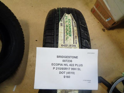 4 BRIDGESTONE ECOPIA HL 422 PLUS 215 65 17 99H SL TIRES 007236 CQ1