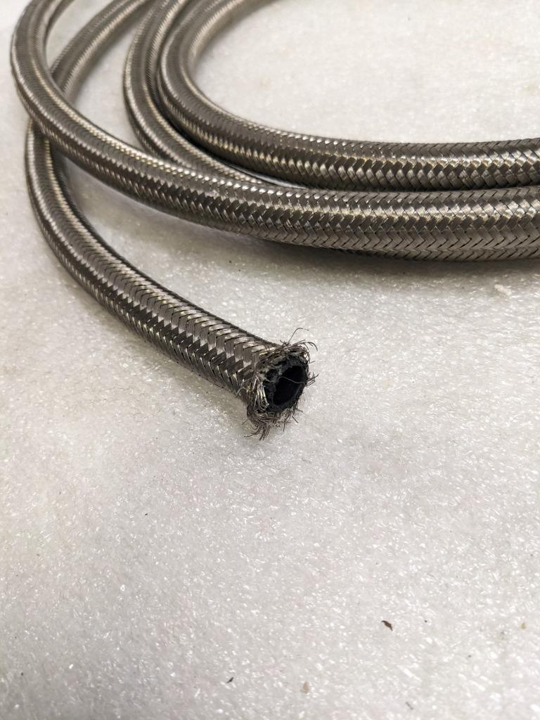 UNBRANDED BRAIDED METAL CPE HOSE 14' OAL 7/16" ID 5/8" OD NEW R3T3