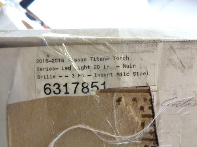 T-REX GRILLES 3PC BLACK TORCH GRILLE FOR NISSAN TITAN 16-19 20" LED LIGHT BAR