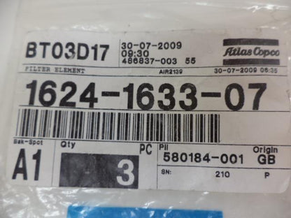 NEW ATLAS COPCO 1624-1633-07 REPLACEMENT FILTER ELEMENT R4TD