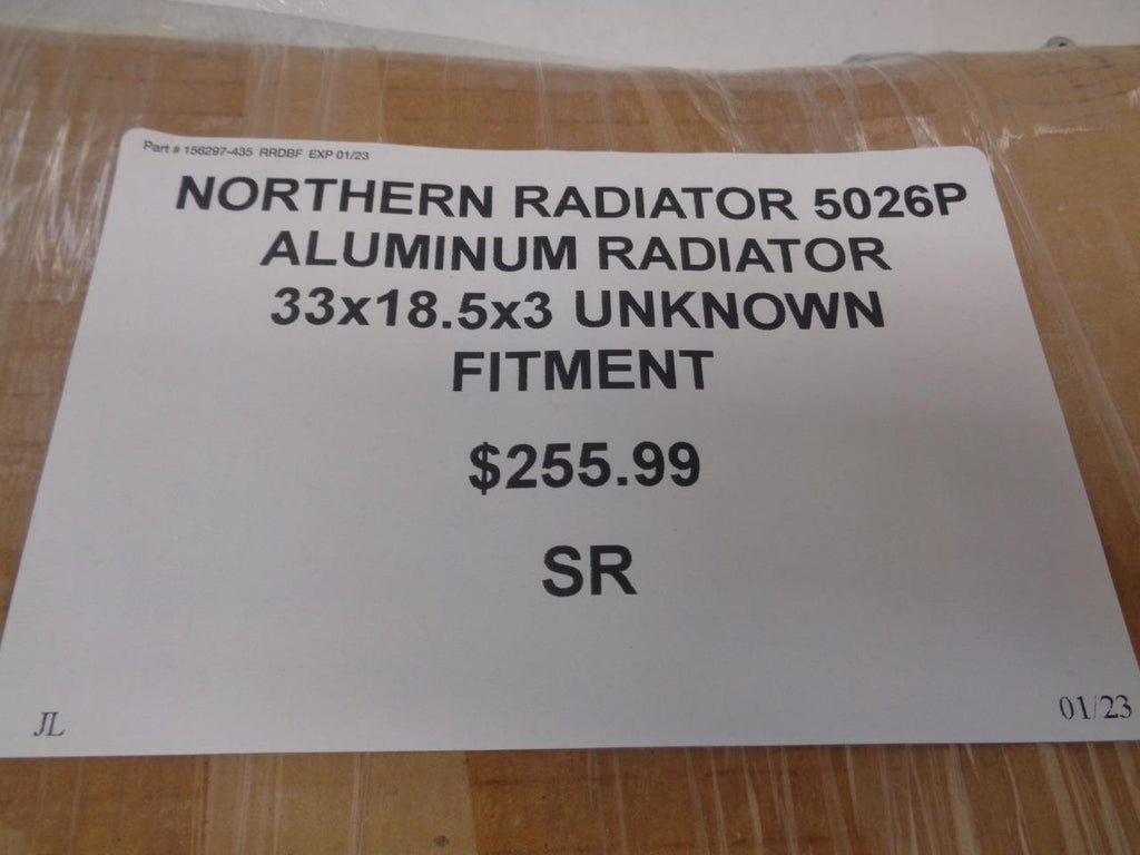 NORTHERN RADIATOR 5026P ALUMINUM RADIATOR APROX. 33x18.5x3 UNKNOWN FITMENT SR