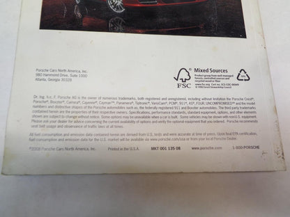USED PORSCHE PAPERBACK BROCHURE "THE NEW 911" 2008 MKT 001 135 08 R25