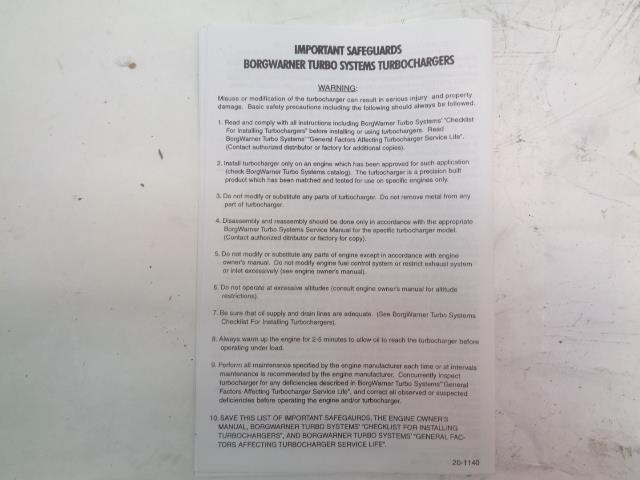 BORGWARNER 179389 TURBO EFR B2 T4 .92 A/R 300-550 HP DUAL BALL BEARING NEW E1