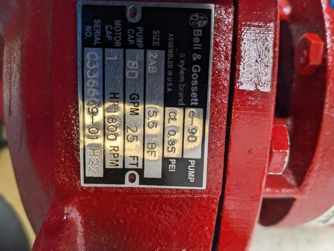 BELL & GOSSETT SERIES E-90 1HP 1800 RPM 80 GPM PUMP C336609-01-H22 R11