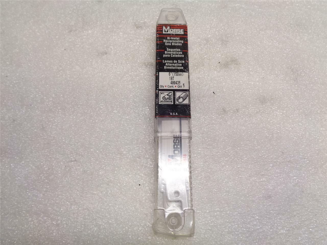 NEW 4 PACK MORSE 6 INCH RECIPROCATING SAW BLADES 10 TPI RB618 SP2T1