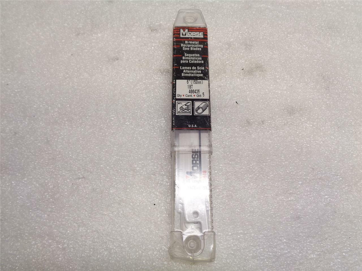 NEW 4 PACK MORSE 6 INCH RECIPROCATING SAW BLADES 10 TPI RB618 SP2T1