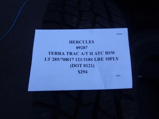 HERCULES TERRA TRAC A/T II ATC BSW 285 70 17 121/118S LRE 10PLY TIRE 09287 SU16
