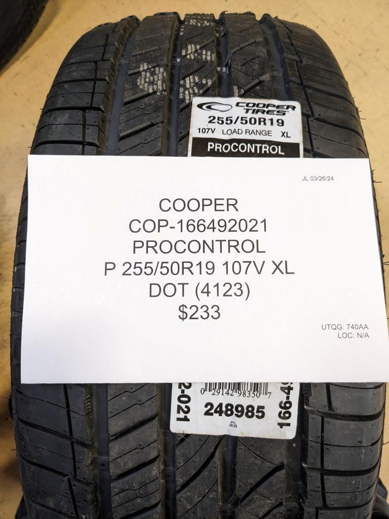 COOPER PROCONTROL P 255 50 19 107V XL TIRE 166492021 CQ2