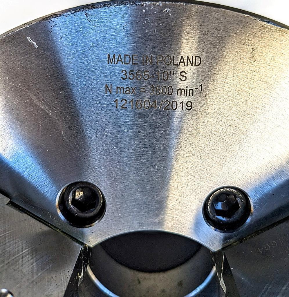 BISON 10" SELF CENTERING CHUCK WITH FINE ADJUSTMENT FRONT MOUNTING 3565-10 R34