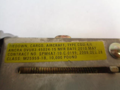 NOS AIRCRAFT CARGO TIE DOWN TYPE CGU-4/E 10,000lbs M25959-1B R28