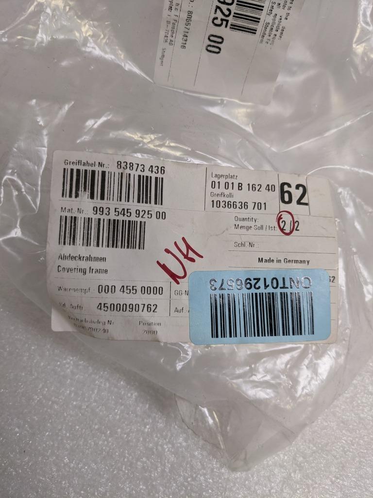 PORSCHE 99354592500 REAR WINDOW SEAL FOR 1994 993 CARRERA 2 COUPE NEW PGB2TB