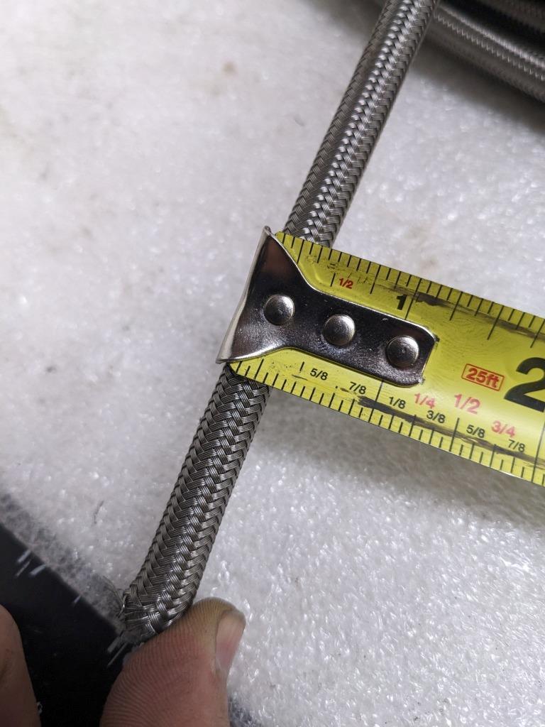 UNBRANDED BRAIDED SS 107' HOSE 3/8" OD 1/4" ID TEFLON LINED NEW R5