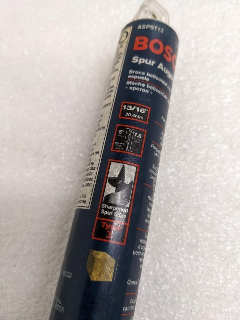 BOSCH 2610924813 SPUR AUGER BIT 13/16" X 7-1/2" 1/4" SHANK 3-PACK NEW R22T5