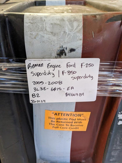 REMAN FORD ENGINE ASSY. F-250 SUPERDUTY F-350 SUPERDUTY 05-08 3L3E-6015-EA B2