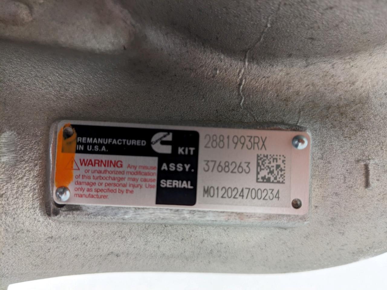 HOLSET 3768268HX TURBO HE551V REMAN FOR CUMMINS ISX SIGNATURE 15.0L E1