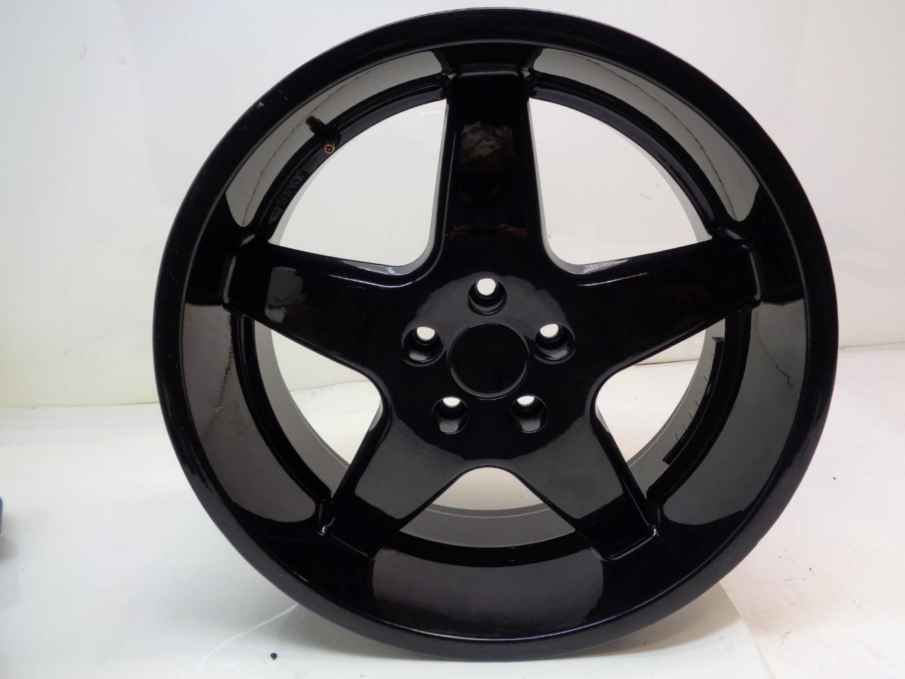 1 NEW UNBRANDED 18x7.5 5x108 GLOSS BLACK WHEEL WR