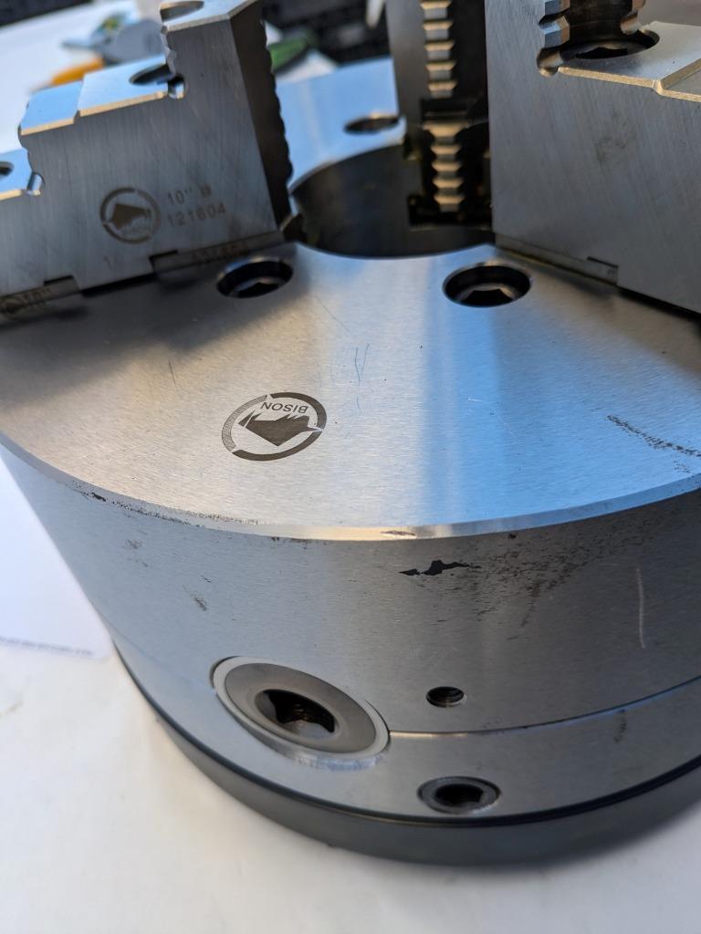 BISON 10" SELF CENTERING CHUCK WITH FINE ADJUSTMENT FRONT MOUNTING 3565-10 R34