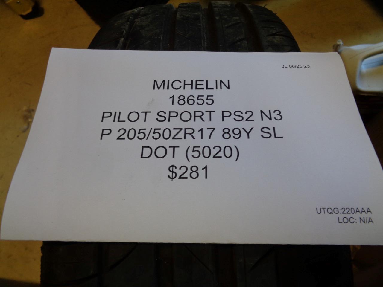 MICHELIN PILOT SPORT PS2 N3 (PORSCHE) P 205 50 17 89Y SL TIRE 18655 BQ4