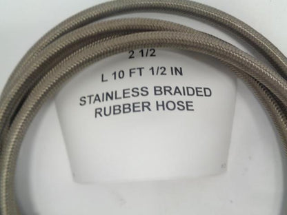 10AN STAINLESS STEEL BRAIDED RUBBER HOSE 10.3FT, 10FT, 10.17FT, 29FT NEW R10