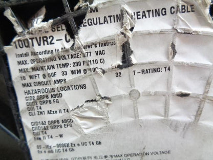 NVENT RAYCHEM 10QTVR2-CT 200-277VAC PARALLEL HEATING CABLE 1000 FT NEW H2