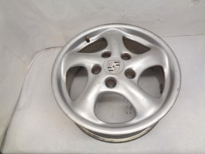 2 GENUINE PORSCHE TURBO TWIST FRONT WHEELS 17X7 ET55 5X130 996 362 124 0 WR