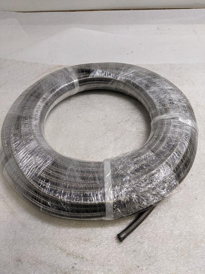 UNBRANDED BRAIDED 100' METAL HOSE 5/16" ID 7/16" OD W/ PLASTIC TUBING NEW R3T3