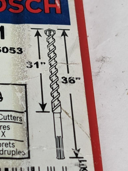 BOSCH ROTARY HAMMER DRILL 1" DRILL BIT 31" MAX DRILLING 39 OVERALL LG #2 NEW D0