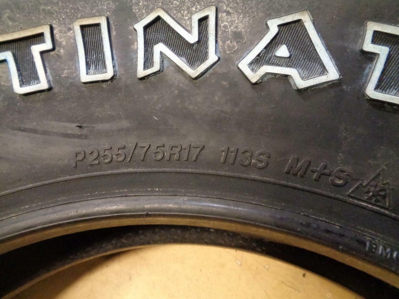 1 NEW FIRESTONE DESTINATION AT 2 WL 255 75 17 113S SL ALL TERRAIN TIRE 014349