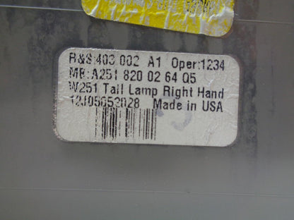 GENUINE 2006-12 MERCEDES R 350 RIGHT TAIL LIGHT LAMP ASSEMBLY 2515201664 SR