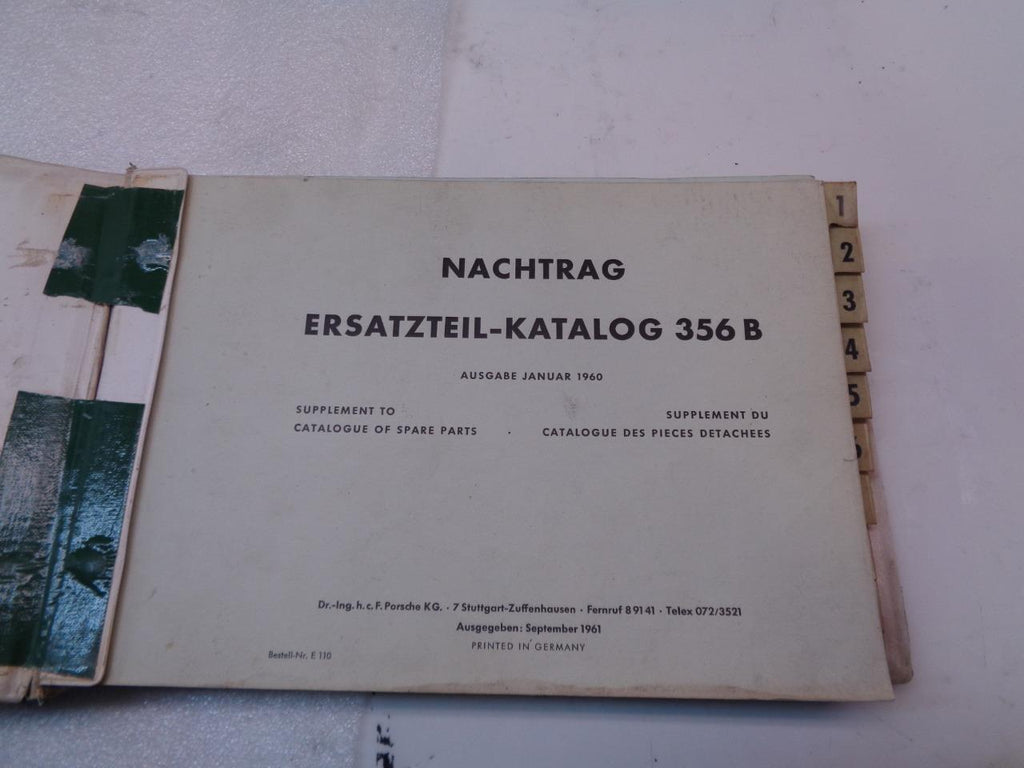 PREVIOUSLY OWNED PORSCHE SUPPLEMENT TO CATALOGUE OF SPARE PARTS 356 B R31