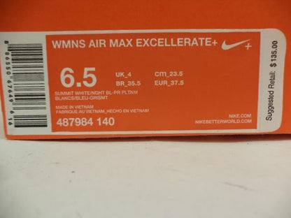 NEW NIKE WMNS AIR MAX EXCELLERATE+ SZ 6 PURPLE/MTLLC RUNNING SHOES 487984 140 SR