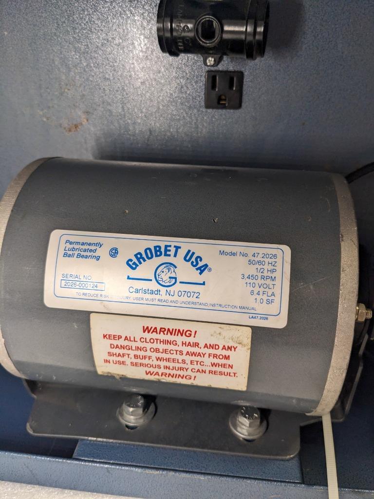 GROBET 47.2026 DUST COLLECTOR W/ 1/2HP MOTOR 110V 50/60HZ NEW D0