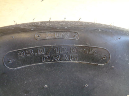 HOOSIER DRAG C09 33.0 12.5 15 DRAG RACING SLICK ROLLOVER (OD) 103-3/4" 18350 CQ3