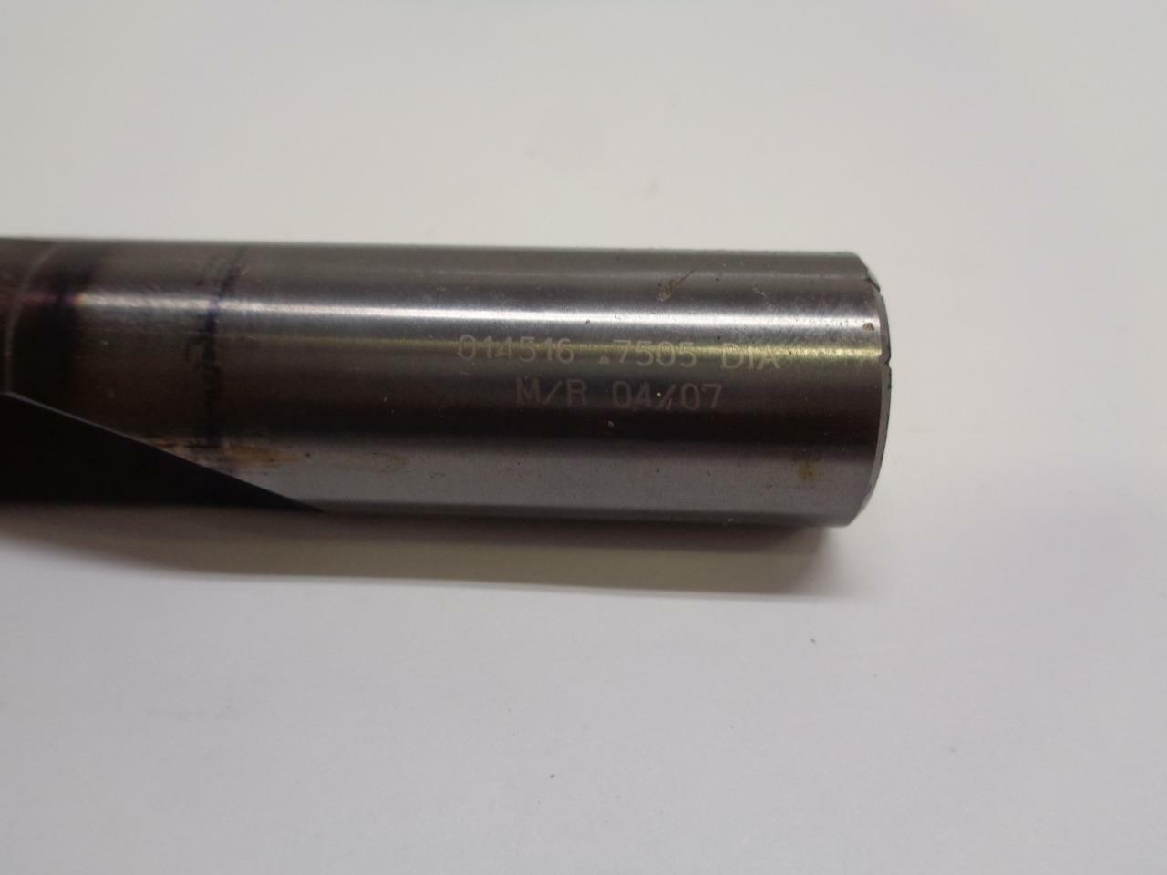 METAL REMOVAL STRAIGHT FLUTE DRILL BIT .7505" DIA. 014516 MBCBS