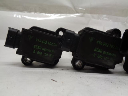 BERU PORSCHE IGNITION COILS SET OF 6 w/ BOLTS USED 996 602 102 00 R25T6