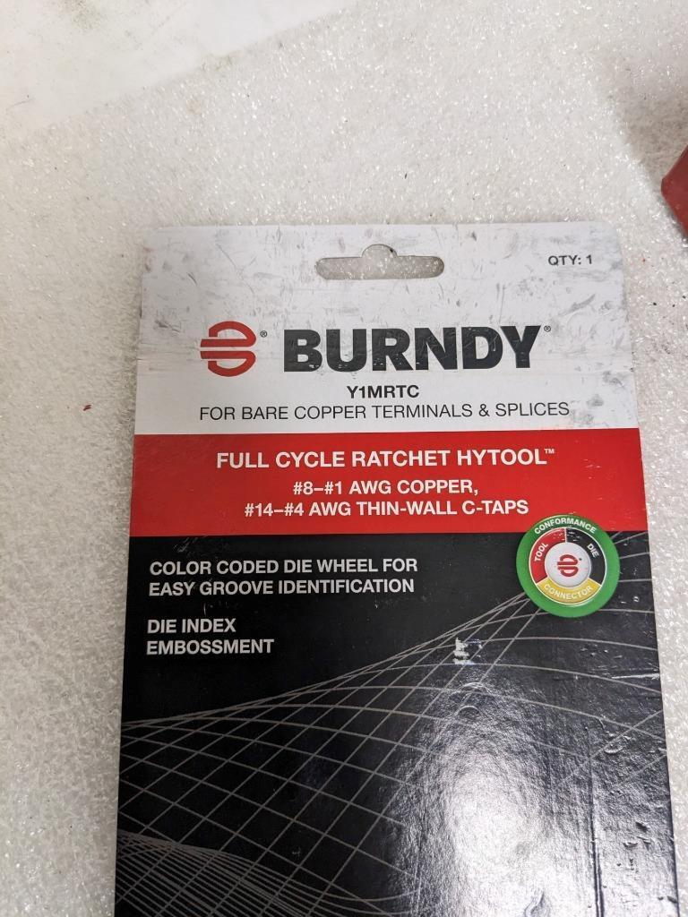 BURNDY Y1MRKIT CRIMPER AND CONNECTOR KIT YS, YSV 4.5 TON FOR WIRE/CABLE NEW R27