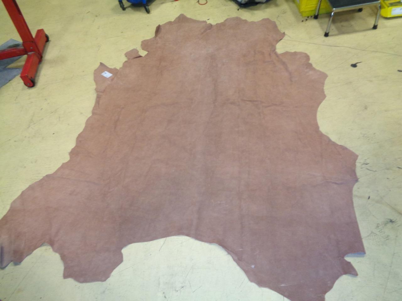 TAN LEATHER HIDE 43.48 SQUARE FEET/4.04 SQUARE METERS NEW N.2 SR