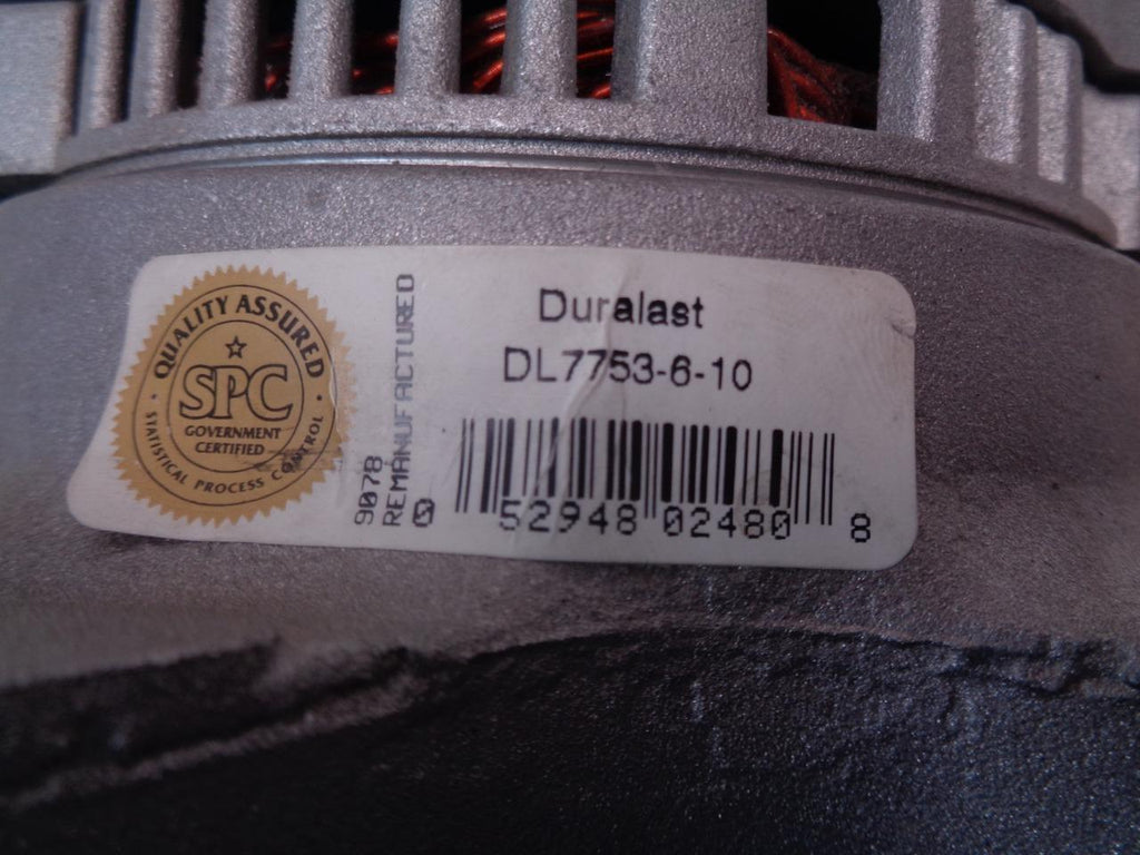 REMANUFACTURED DURALAST ALTERNATOR FITS FORD/LINCOLN/MERCURY DL7753-6-10 R14B2