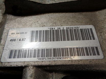 USED GENUINE PORSCHE 981 CAYMAN BOXSTER 6 SPEED TRANSMISSION 981 300 020 22