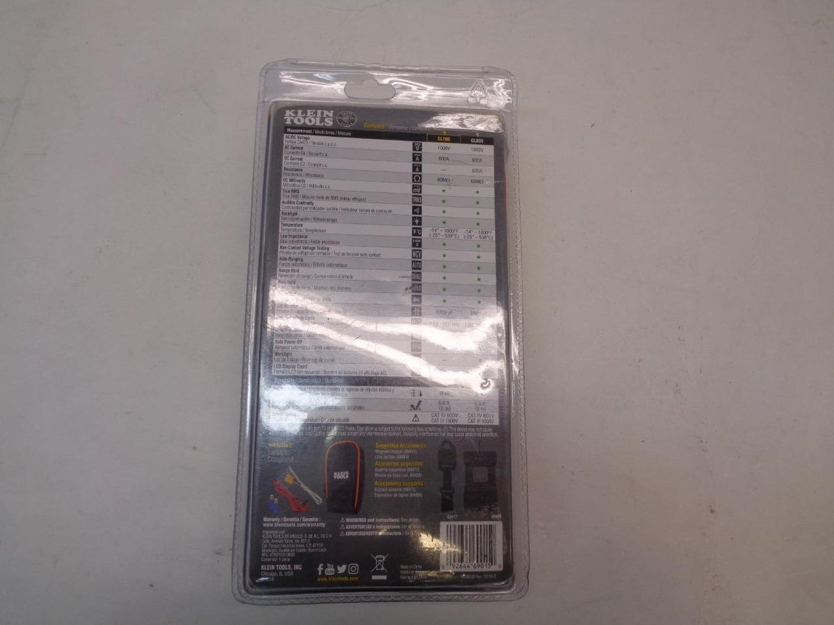 NEW KLEIN TOOLS 600A AC AUTO-RANGING DIGITAL CLAMP METER CL700 SR