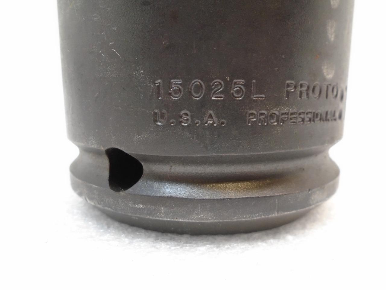 NEW STANLEY PROTO 15025L 1-1/2 IN. DR. IMPACT SOCKET 1-9/16. 6 PT. R22