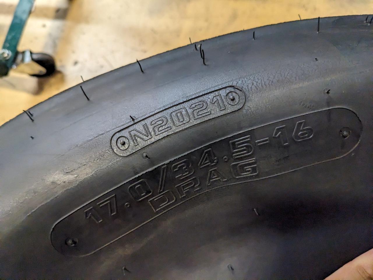 HOOSIER N2021 DRAG 17.0 34.5 16 DRAG SLICK RACING TIRE 18780N2021-114" CQ3