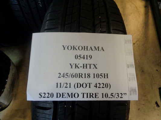 1 DEMO YOKOHAMA YK-CTX 245 60 18 105H  TIRE 05419