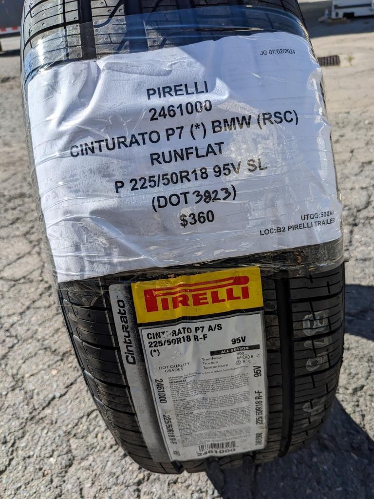 2 PIRELLI CINTURATO P7 A/S (*) BMW RUNFLAT P 225 50 18 95V SL TIRES 2461000 BQ3