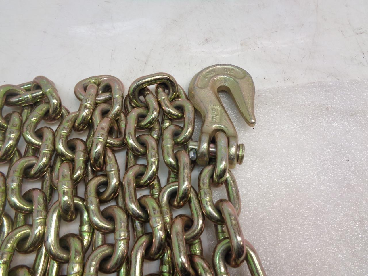 NEW 19 FOOT (225 LINK) STEEL CHAIN W/ 5/16" SX-7 HOOKS R18