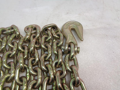 NEW 19 FOOT (225 LINK) STEEL CHAIN W/ 5/16" SX-7 HOOKS R18