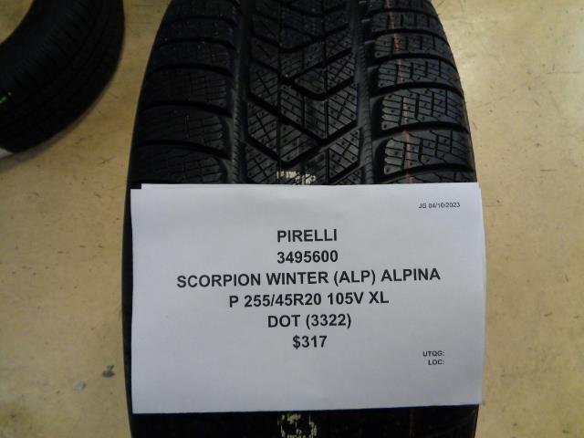 PIRELLI SCORPION WINTER (ALP) ALPINA P 255 45 20 105V XL 3495600 WINTER TIRE BQ4