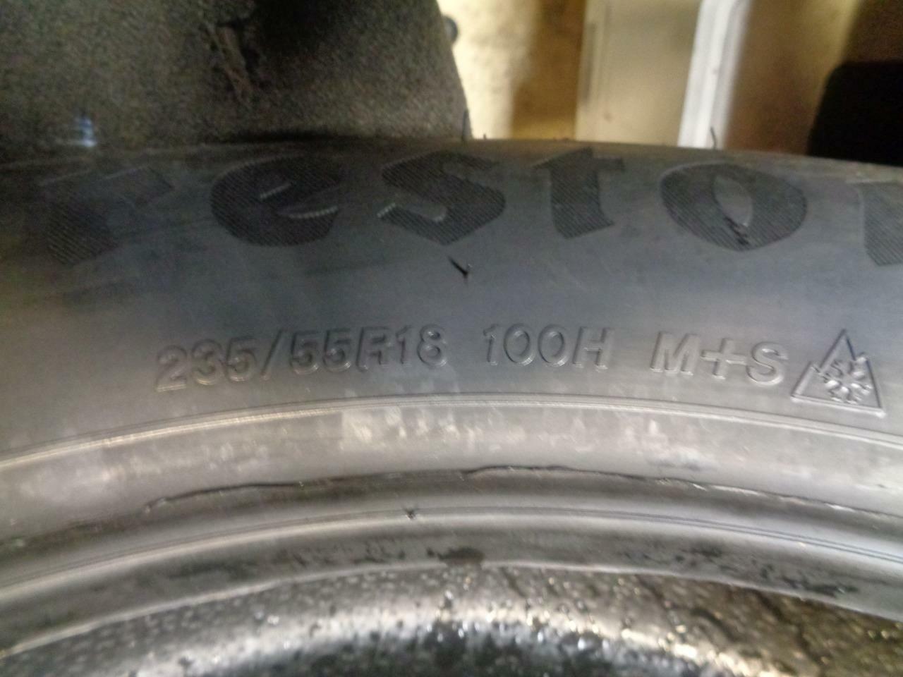 1 NEW FIRESTONE WEATHERGRIP P 235 55 18 100H SL ALL WEATHER TIRE 009162